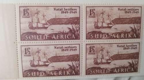 1949 MNH CENTENARY OF ARRIVAL OF BRITISH SETTLERS WITH 4 VARITIES-SEE SCANS